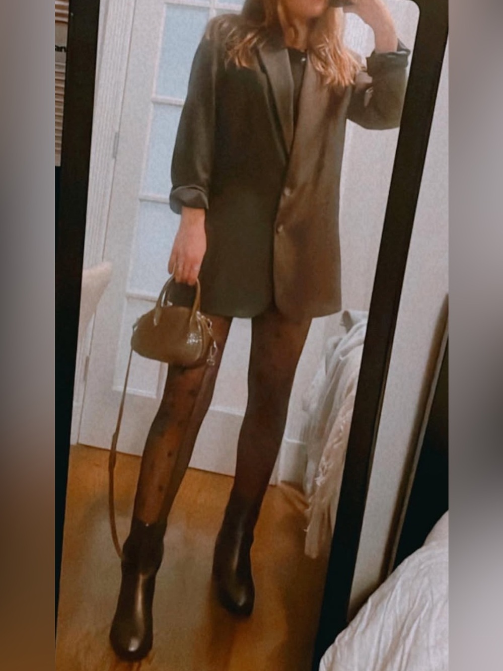 Zara 40L Two-Tone Brown and Gray Blazer Unisex
